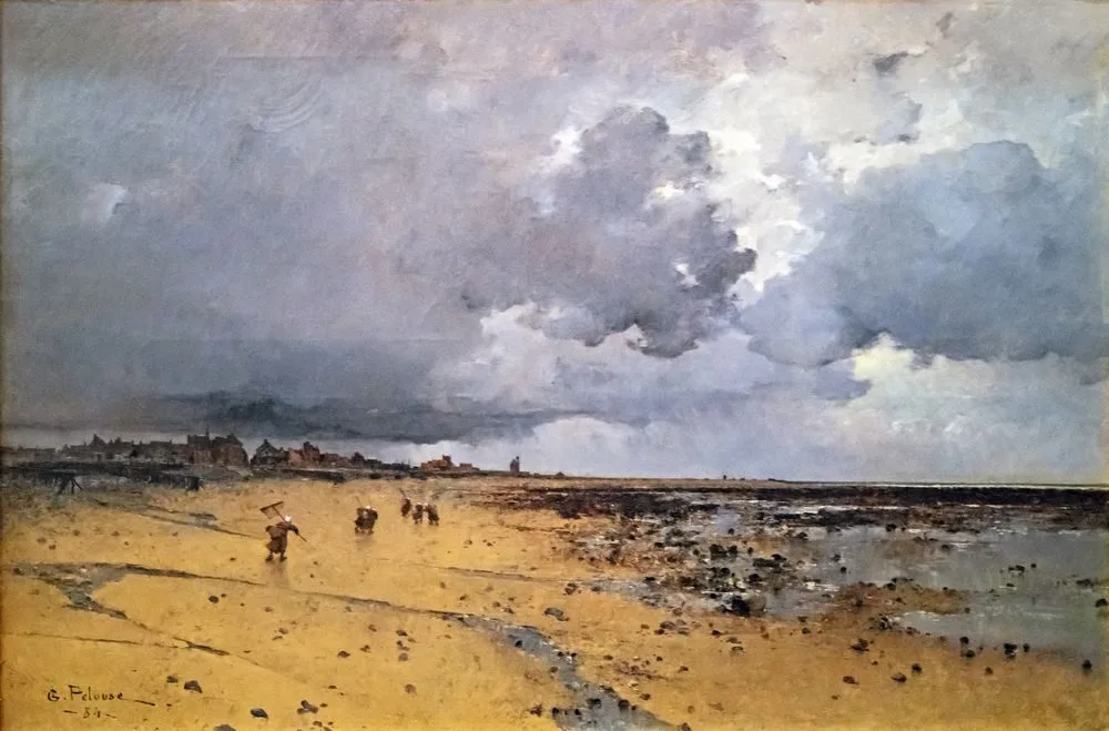 Grandcamp at low tide, Léon Germain Pelouse