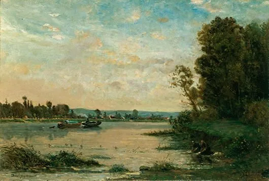 Summer Morning on the River Oise, Charles-François Daubigny