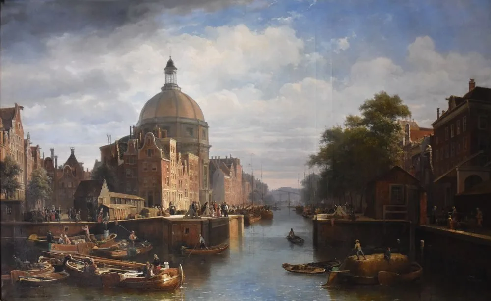 View of Amsterdam, Pierre-Justin Ouvrié