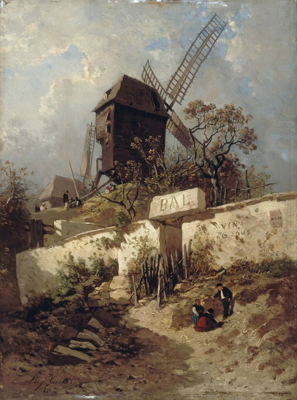 Le Moulin de la Galette à Montmartre, Eugène Ciceri