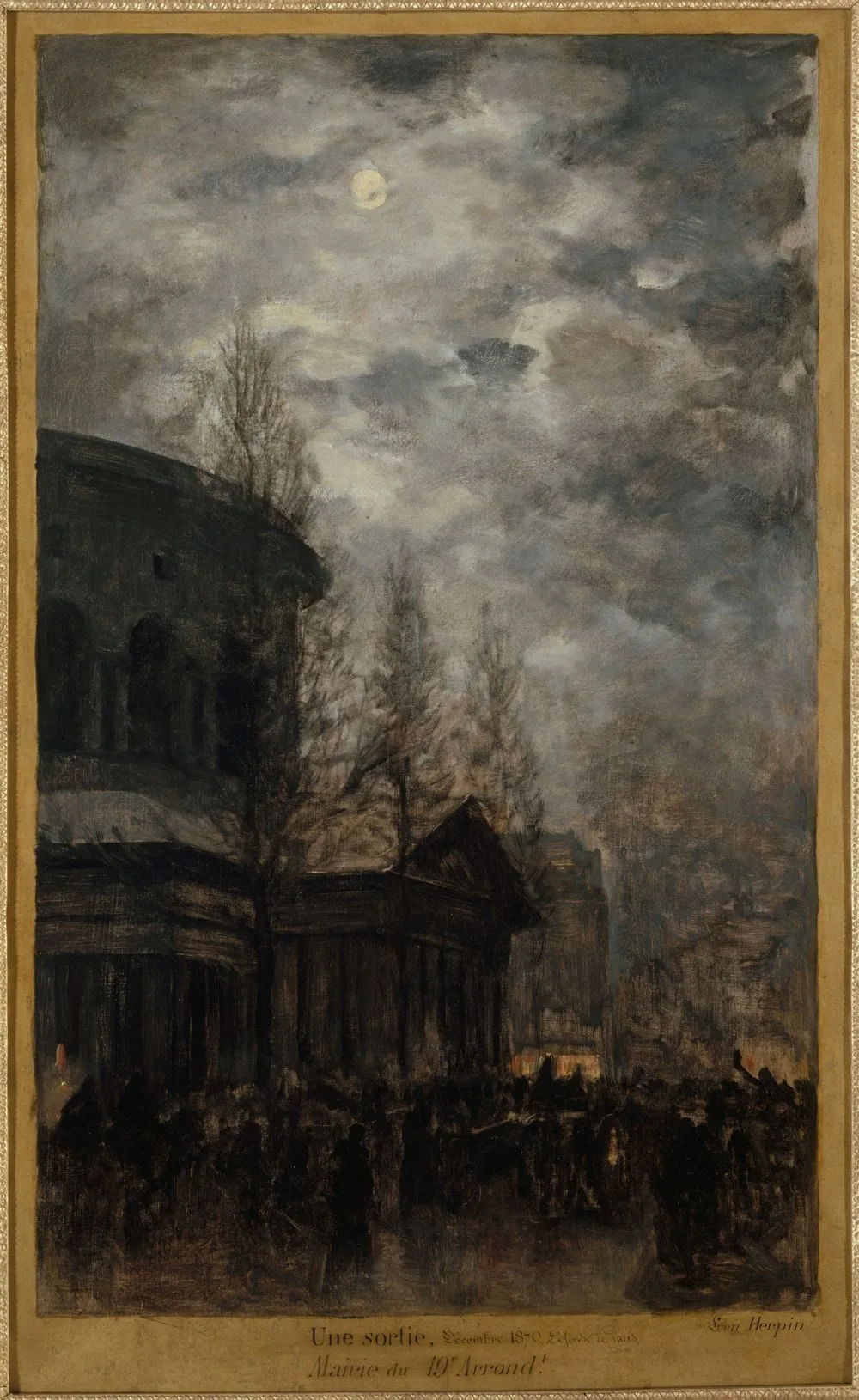 Sortie de Paris en 1870 (Rotonde de la Villette), Léon-Pierre Herpin