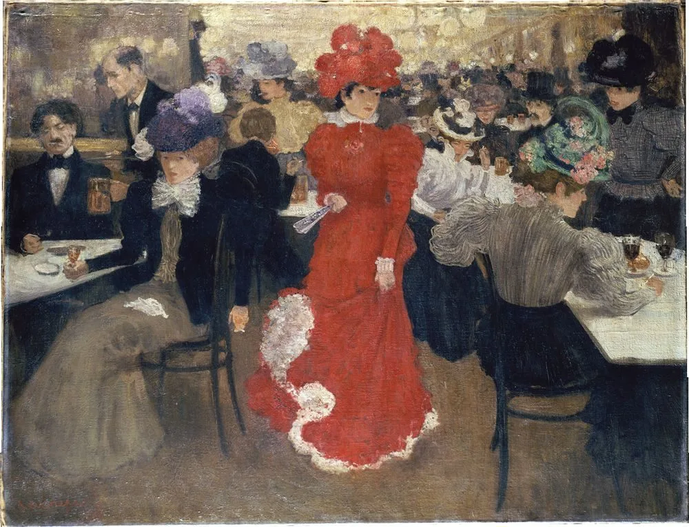 In the Café d’Harcourt in Paris, Henri Evenepoel