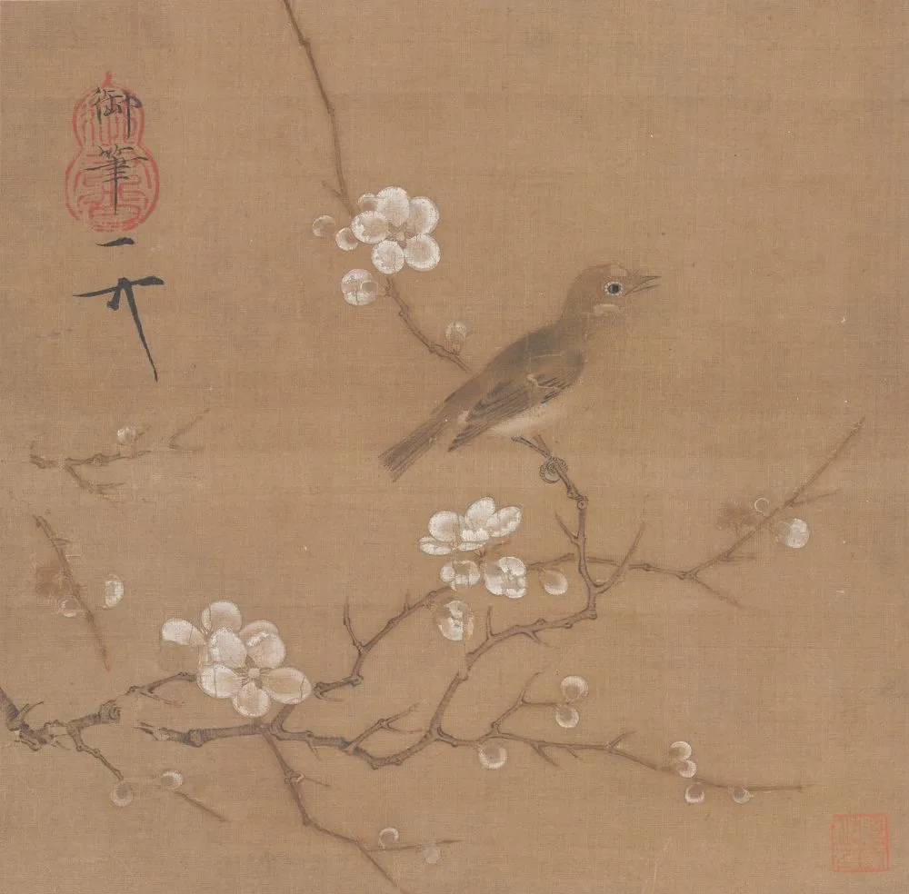 Plum blossom and a white-eye