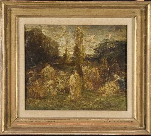 Vrouwen in een park, Adolphe Joseph Thomas Monticelli