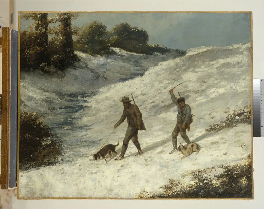 Chasseurs dans la neige, Gustave Courbet