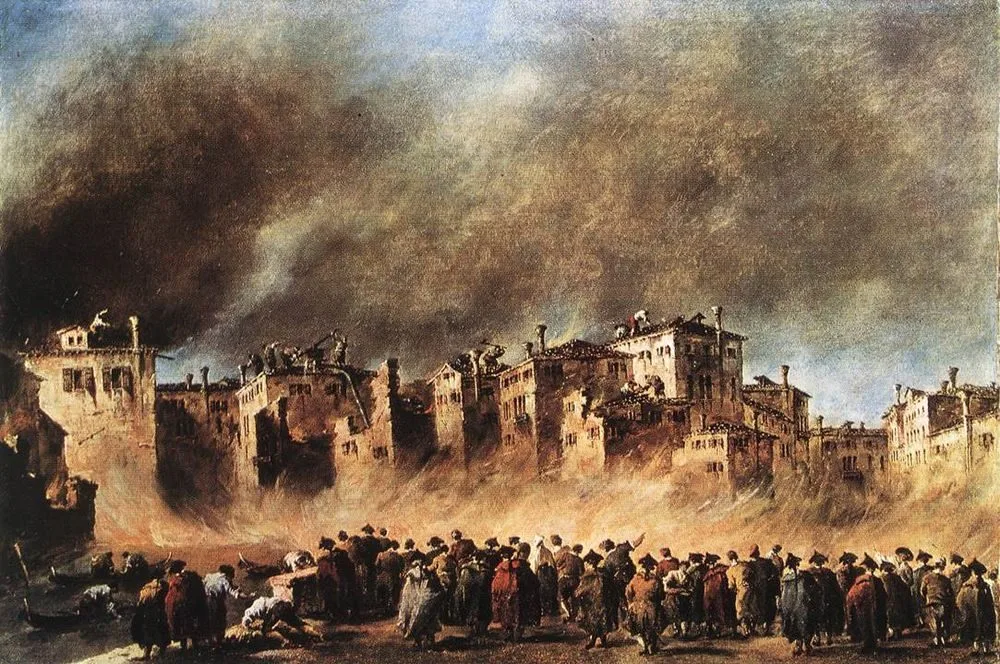 Fire in the Oil Depot at San Marcuola, Francesco Guardi