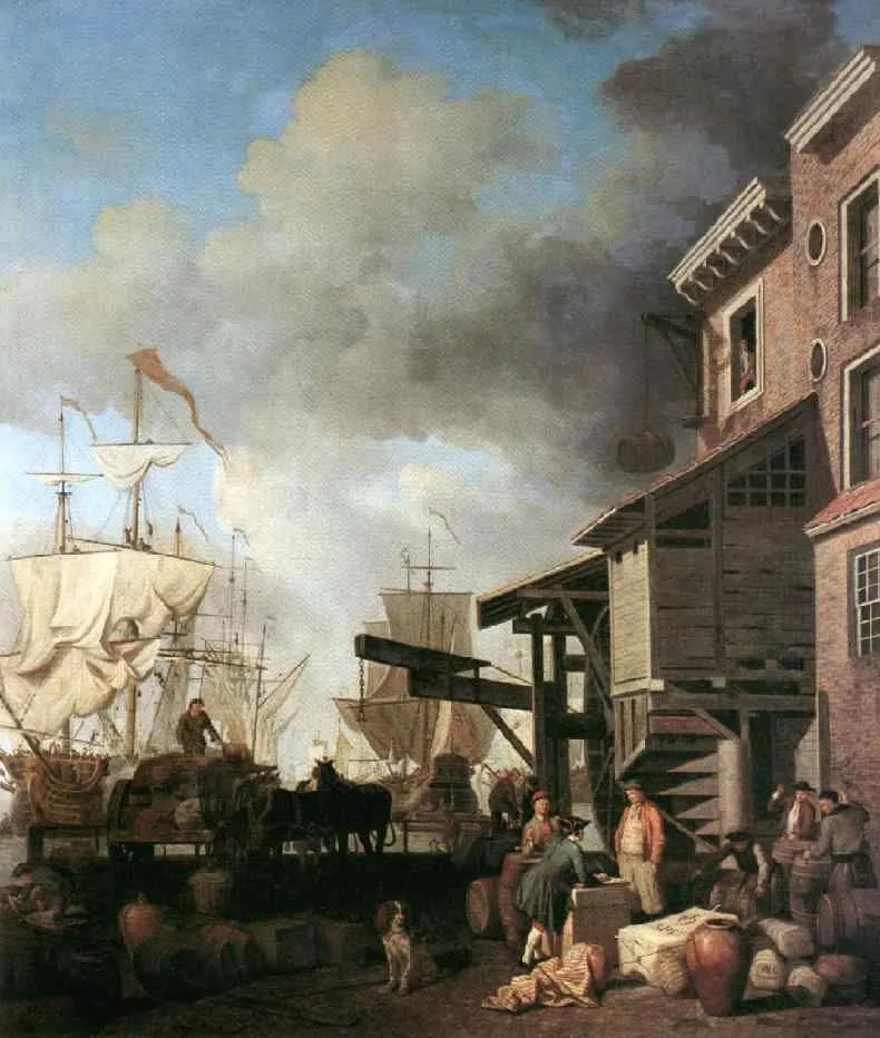 A Thames Wharf, Samuel Scott