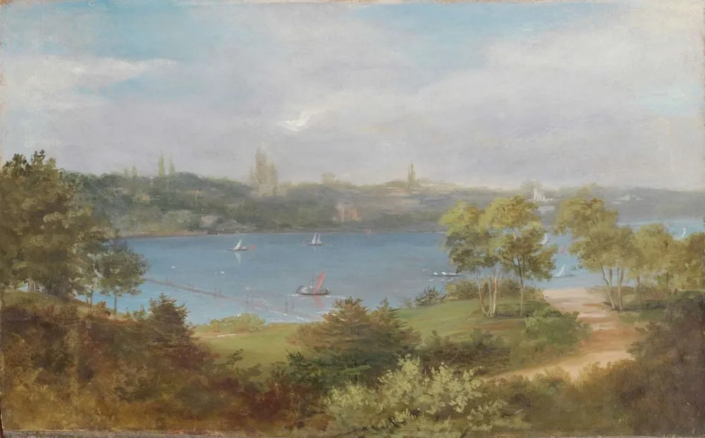 View of the Hamburg Outer Alster, Caroline von der Embde