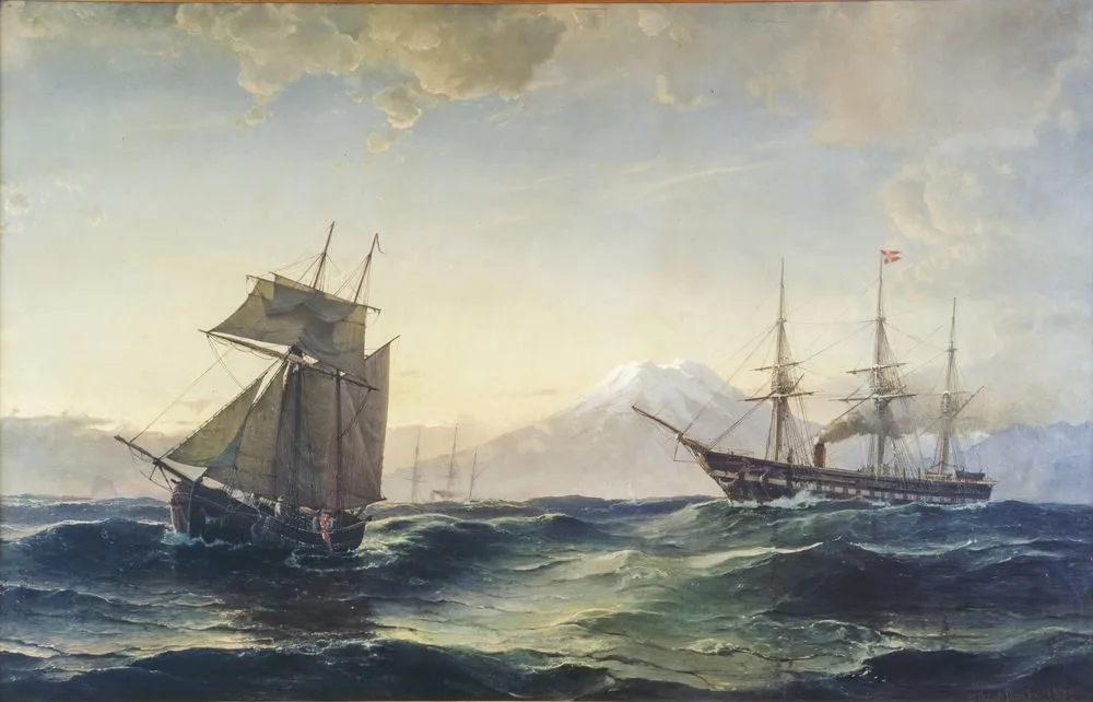 Ships off the Coast of Iceland, Carl Frederik Sørensen