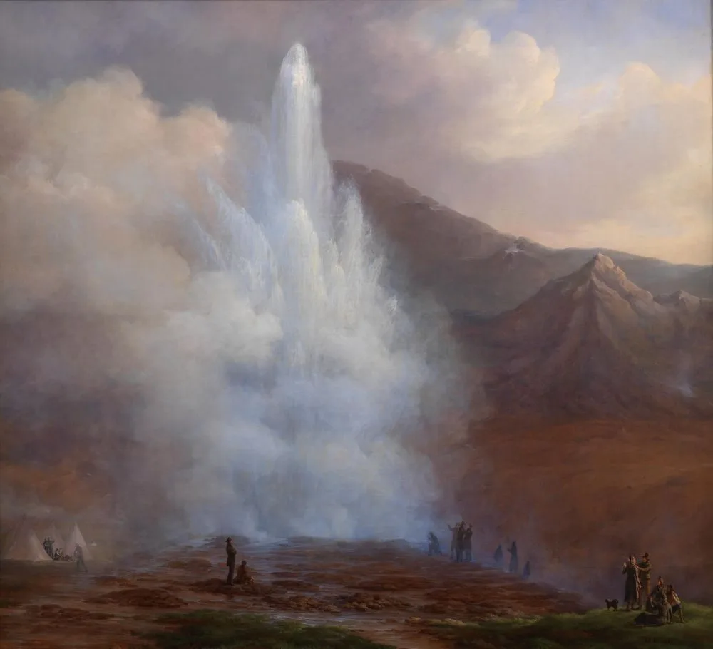 The Eruption of the Great Geyser in Iceland in 1834