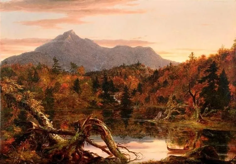 Autumn Twilight, View of Corway Peak [Mount Chocorua], New Hampshire, Thomas Cole