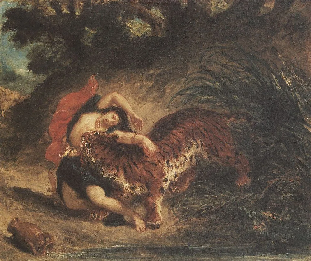 Girl being mauled by a tiger, Eugène Delacroix