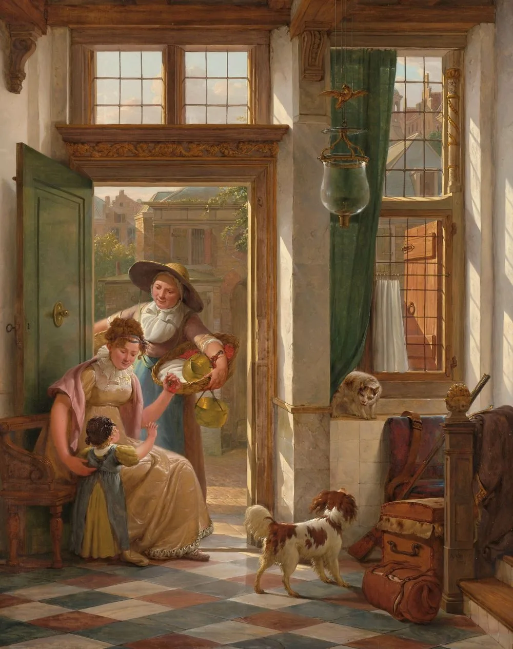 A Cherry Vendor at the Door, Abraham van Strij