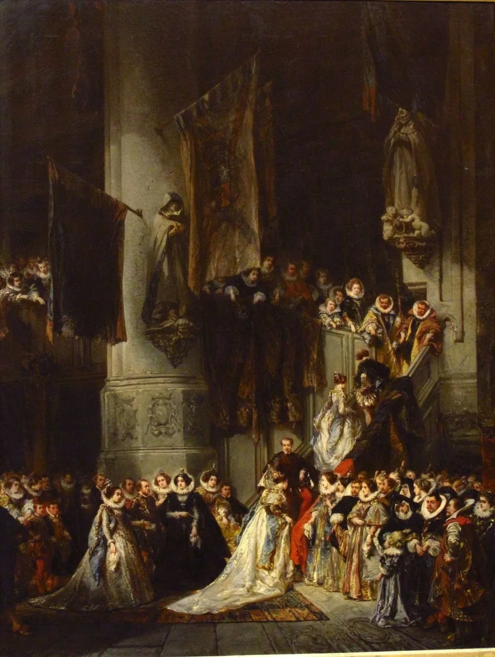 Ceremony in de Nieuwe kerk at Delft, Eugène Isabey