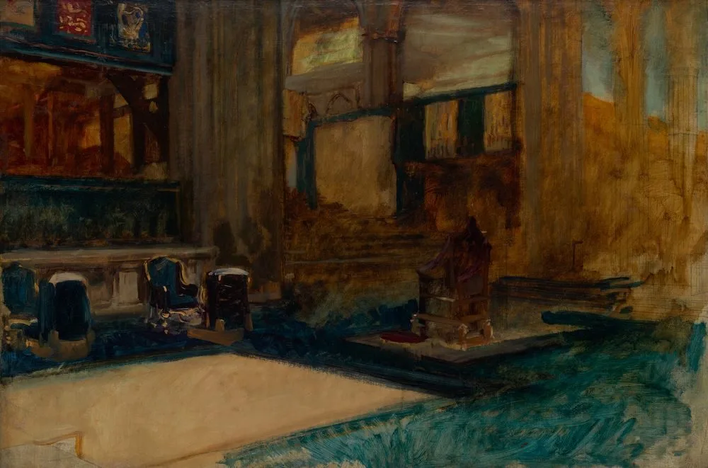 The Coronation of Edward VII, study of Westminster Abbey Interior, Edwin Austin Abbey