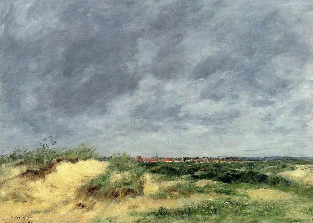The dunes at Berck under heavy weather, Eugène Louis Boudin