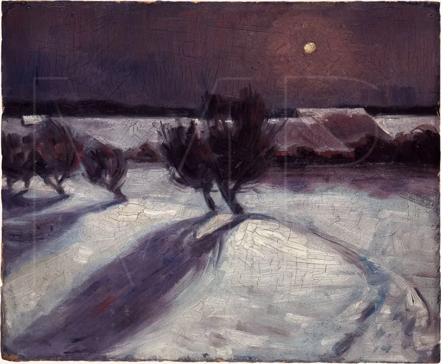 Snow Landscape in Moonlight, Max Beckmann