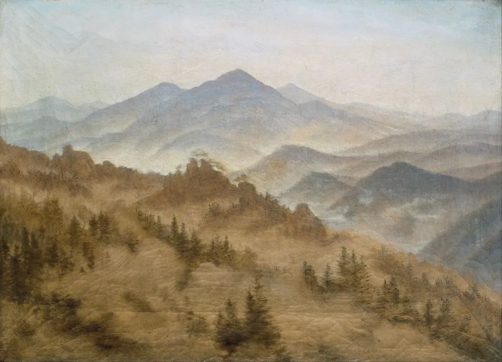 Mountains in the Rising Fog, Caspar David Friedrich