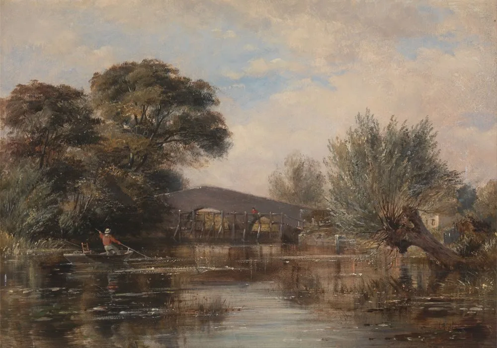 Godstow Bridge near Oxford, Edward William Cooke