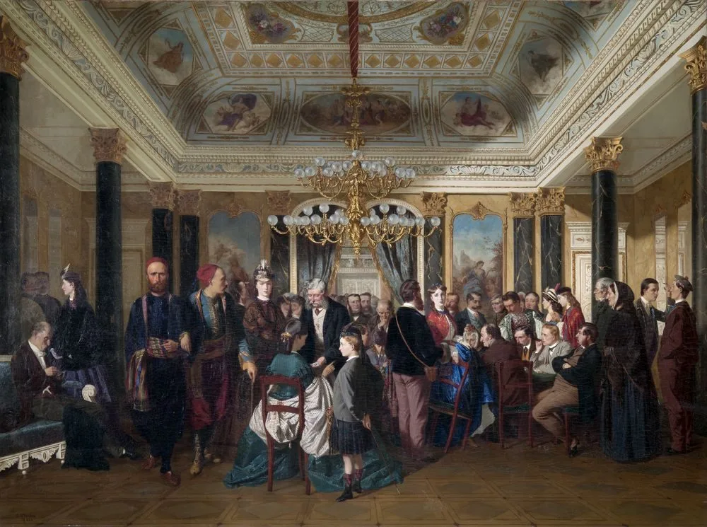 A Gaming Room in Wiesbaden, Carl d’Unker