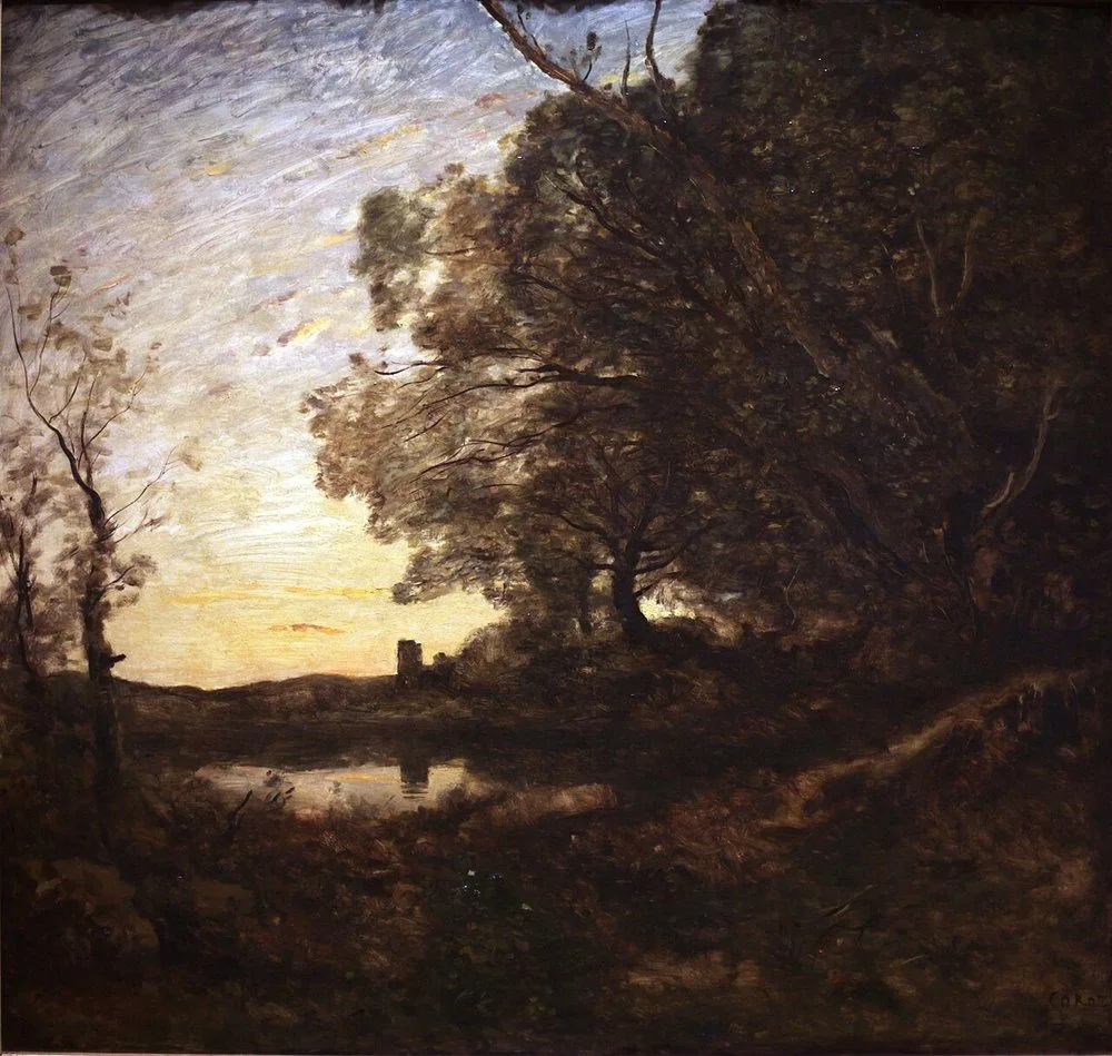 Le Soir. Tour lointaine, Jean-Baptiste Camille Corot