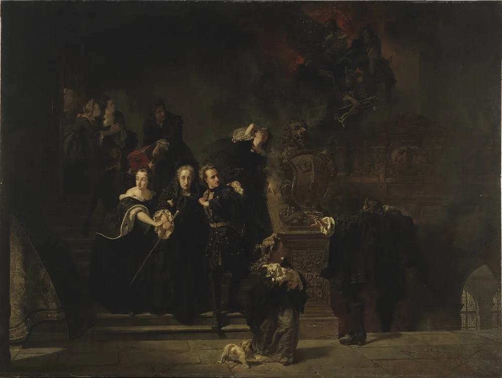 The Fire at the Royal Palace, Stockholm, May 7th, 1697, Johan Fredrik Höckert