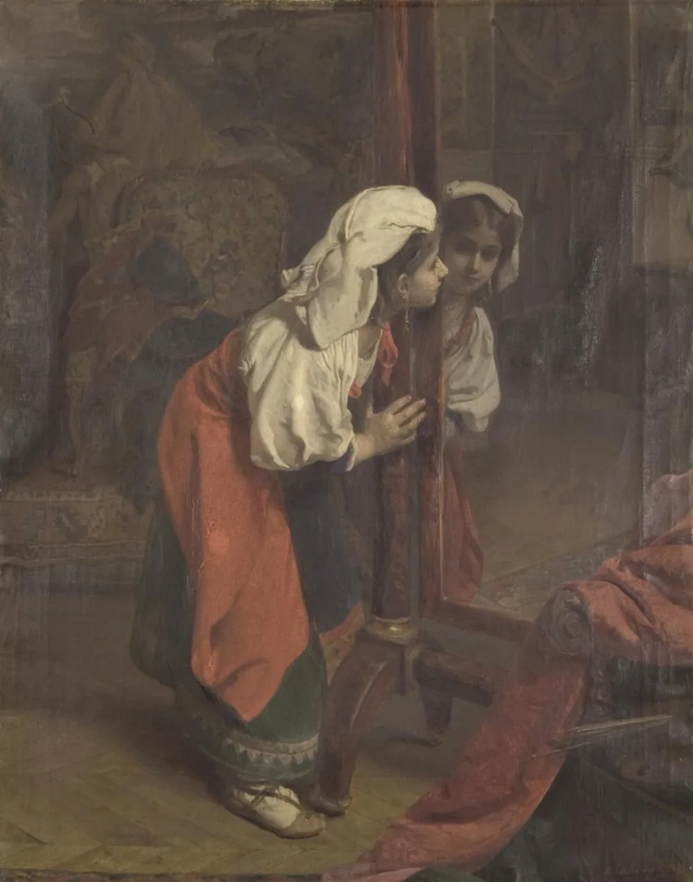 Alone at the Atelier, Henry Guillaume Schlesinger