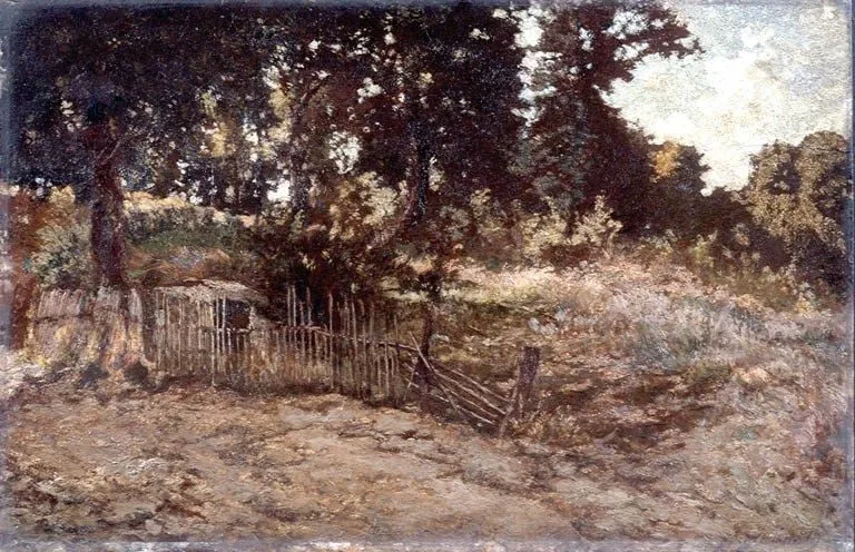 Paysage à la palisade, Adolphe Joseph Thomas Monticelli