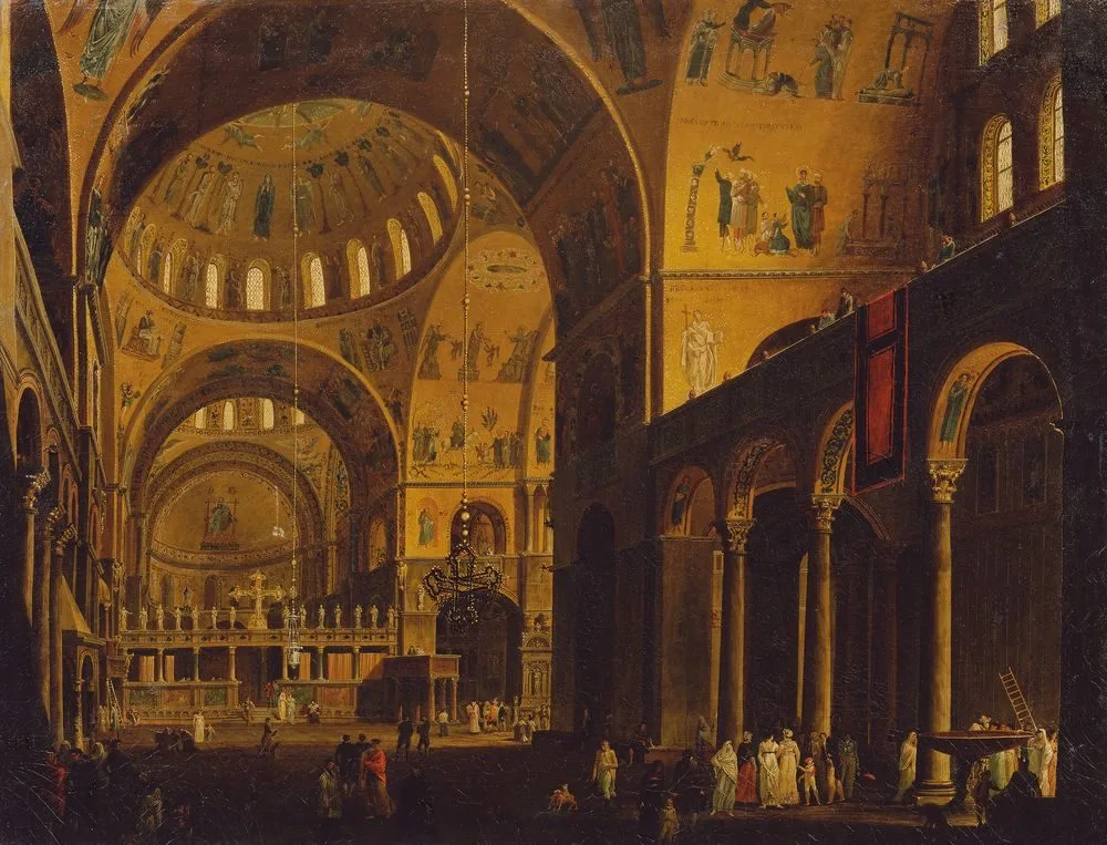 Das Innere von San Marco, Giuseppe Borsato