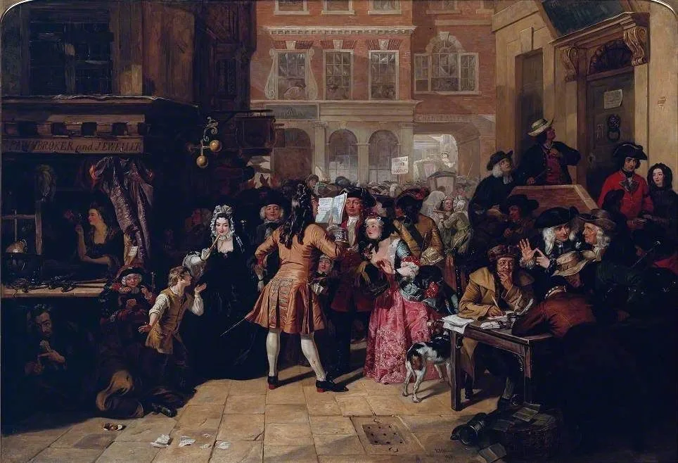 The South Sea Bubble, a Scene in ‘Change Alley in 1720, Edward Matthew Ward