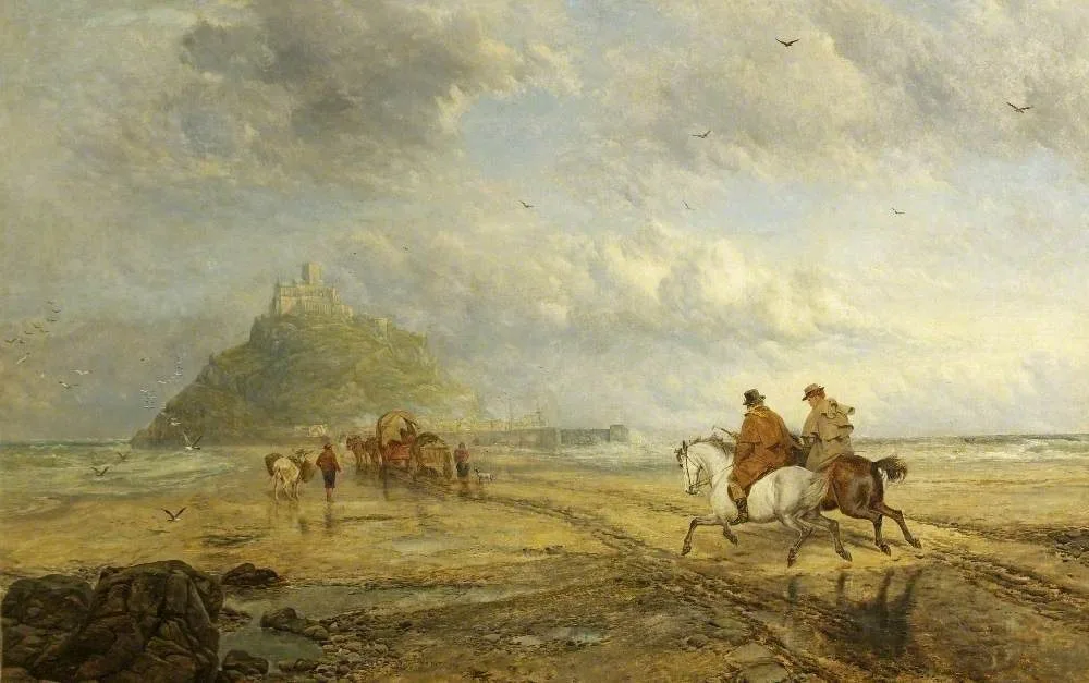 A Breezy Day on the English Coast, St Michael’s Mount, Cornwall, Thomas Creswick