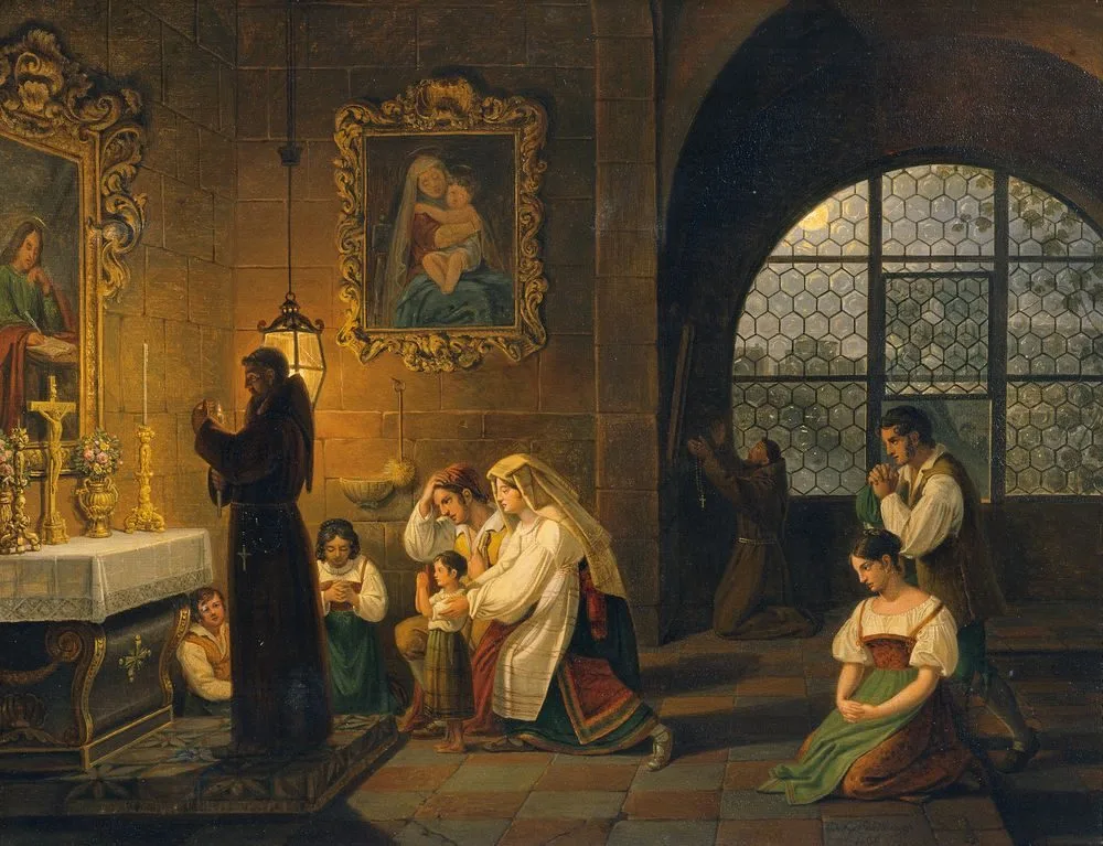 Das Innere einer italienischen Kirche, Johann Nepomuk Schödlberger