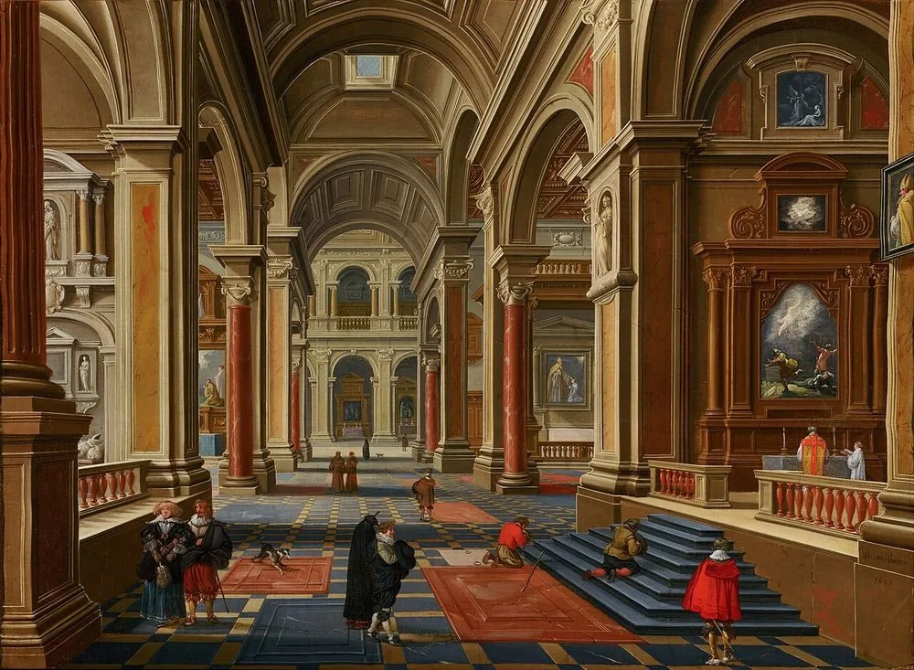 Interior of a Catholic Church, Bartholomeus van Bassen