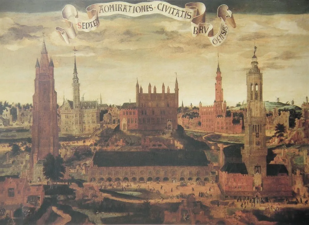 Cityscape of Bruges, called The Seven Wonders of Bruges, Pieter Claeissens the Elder