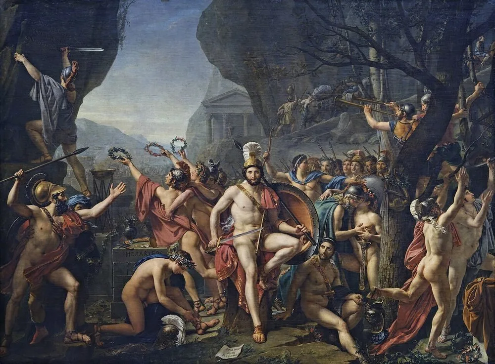 Leonidas at Thermopylae, Jacques-Louis David