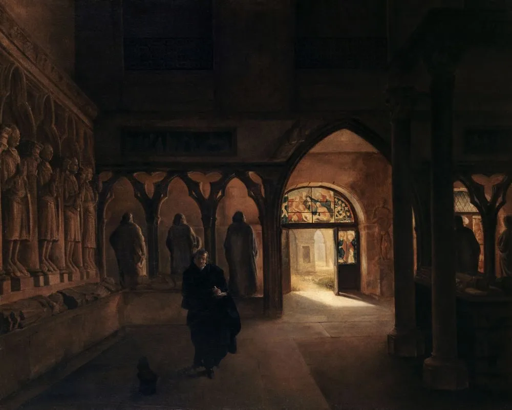 La salle des sculptures du XIVe siècle au musée des Monuments français, Charles-Marie Bouton