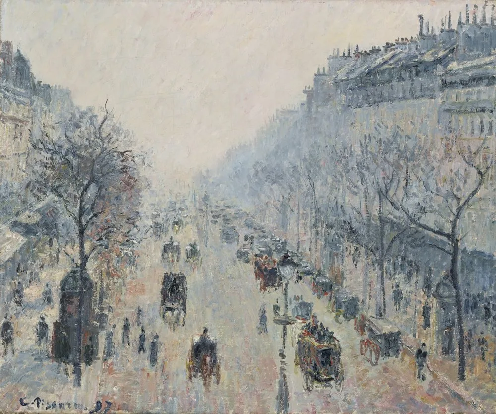 Boulevard Montmartre: Morning, Sunlight and Mist, Camille Pissarro