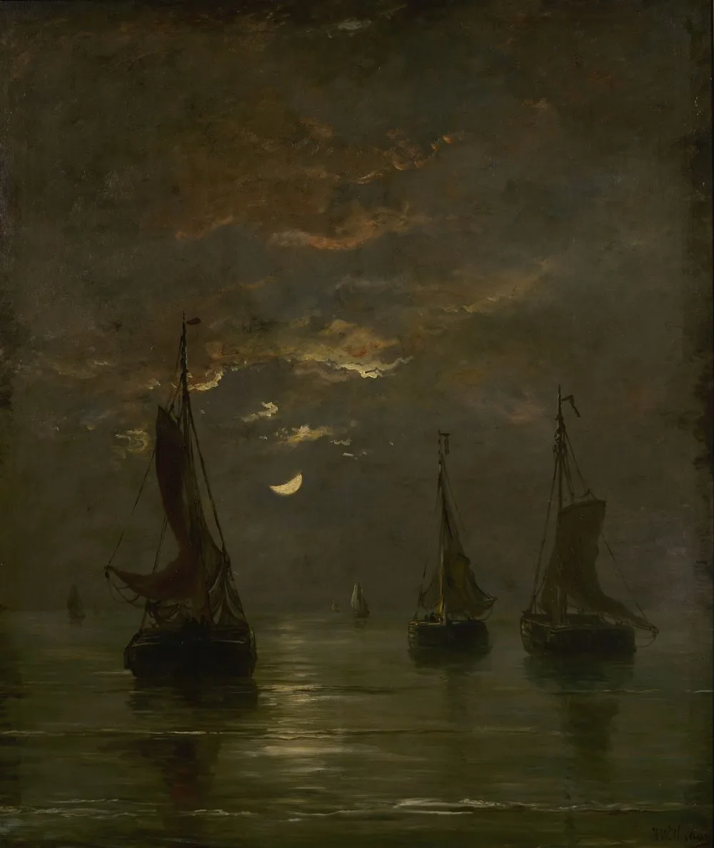 Moonlit night, Hendrik Willem Mesdag