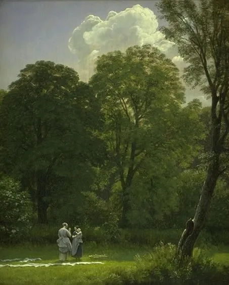 Bleaching Linen in a Clearing, P. C. Skovgaard