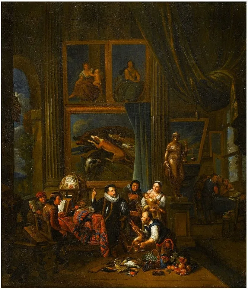 A Nobleman’s Picture Gallery, Balthasar van den Bossche