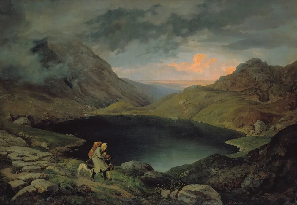 Pond in the Riesengebirge, Ludwig Richter
