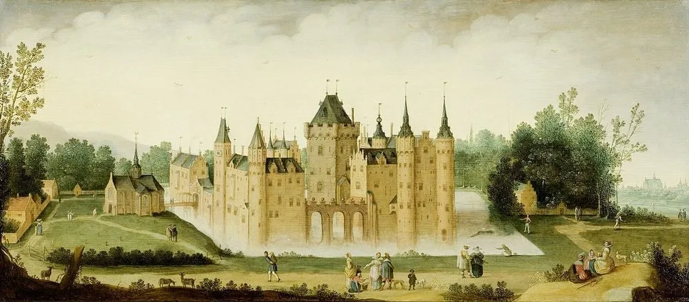 View of the Castle of Egmond aan den Hoef, Claes Jacobsz van der Heck