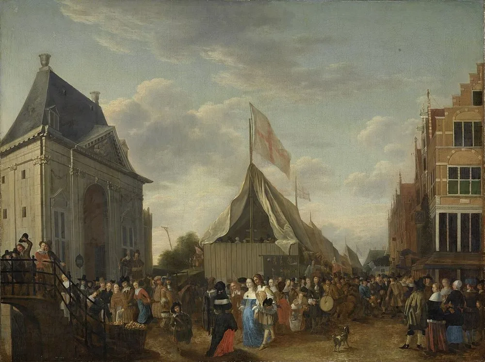 Fair near the Heiligewegspoort, Gerrit Lundens