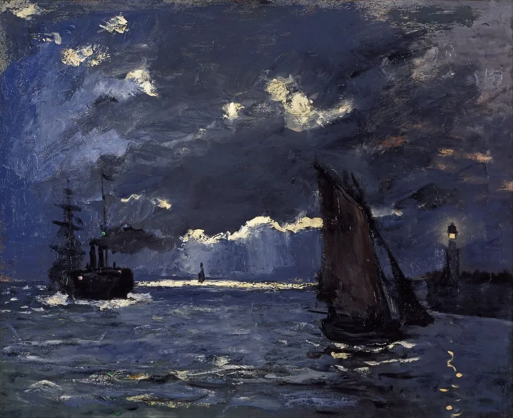 A Seascape, Shipping by Moonlight, Claude Monet