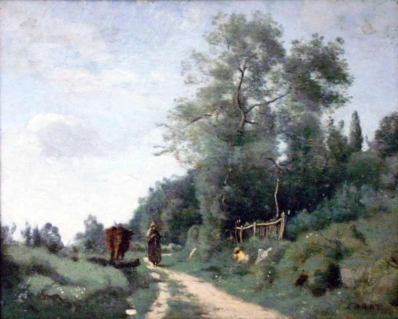 Mortefontaine: The Path to the Little Fence, Jean-Baptiste Camille Corot