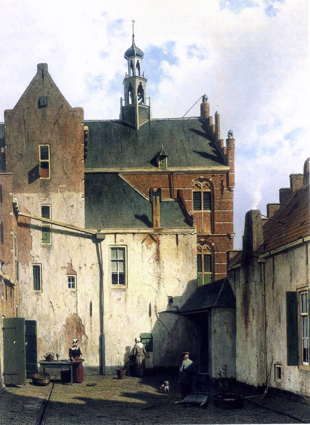 Binnenplaats bij het stadhuis te Culemborg, Jan Weissenbruch