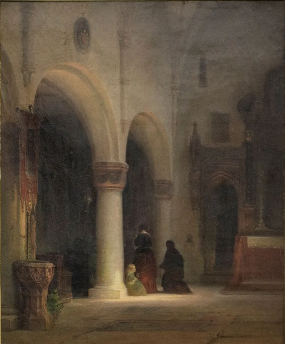 Peter Joseph Minjon - Kirkeinteriør - TKM-404-1927 - Trondheim kunstmuseum (cropped), Joseph Minjon