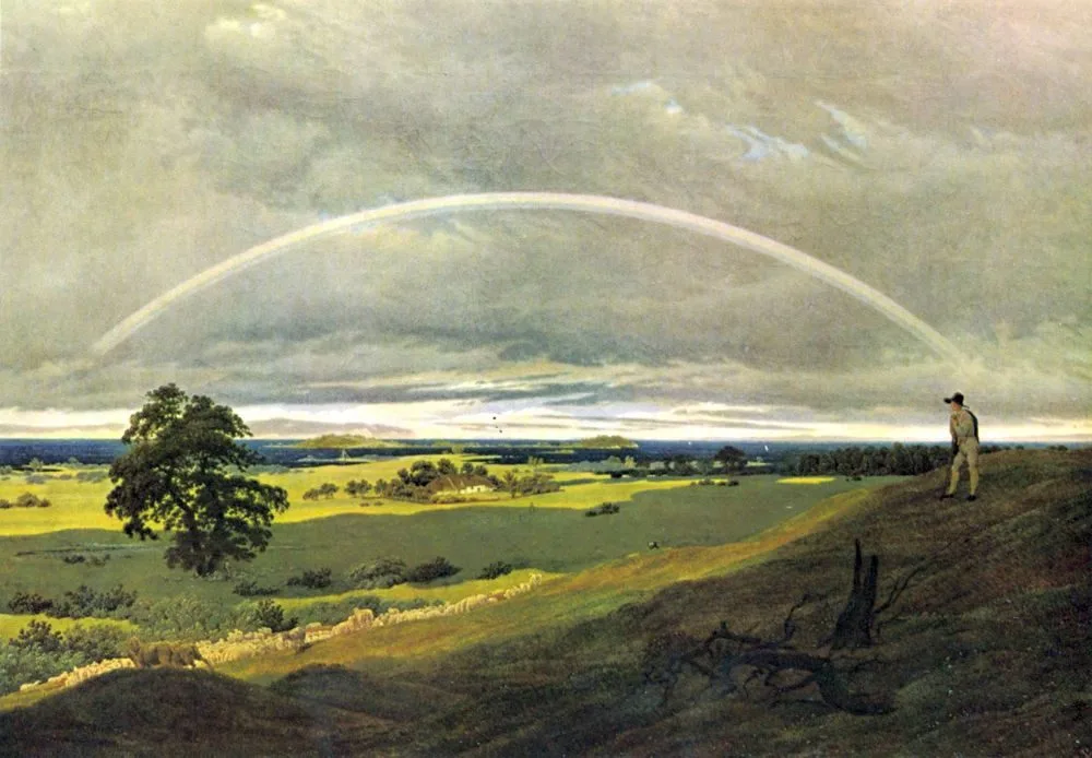 Landscape On Rügen With Rainbow, Caspar David Friedrich