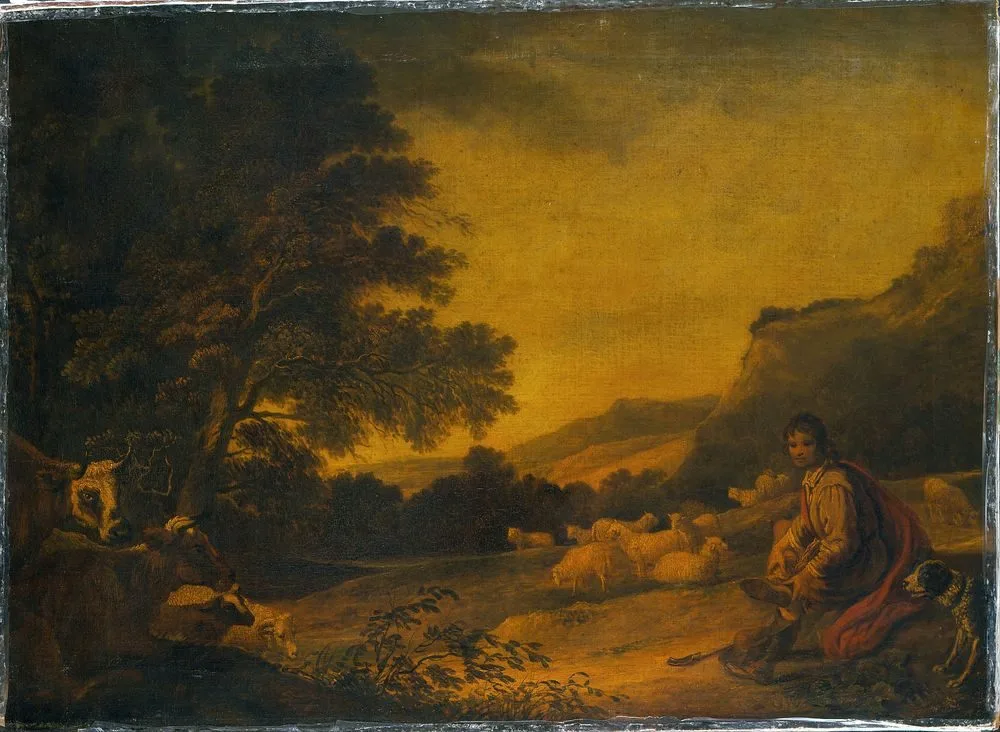 Landscape with Cattle (A Young Sheperd with his Flock), Francis Bourgeois