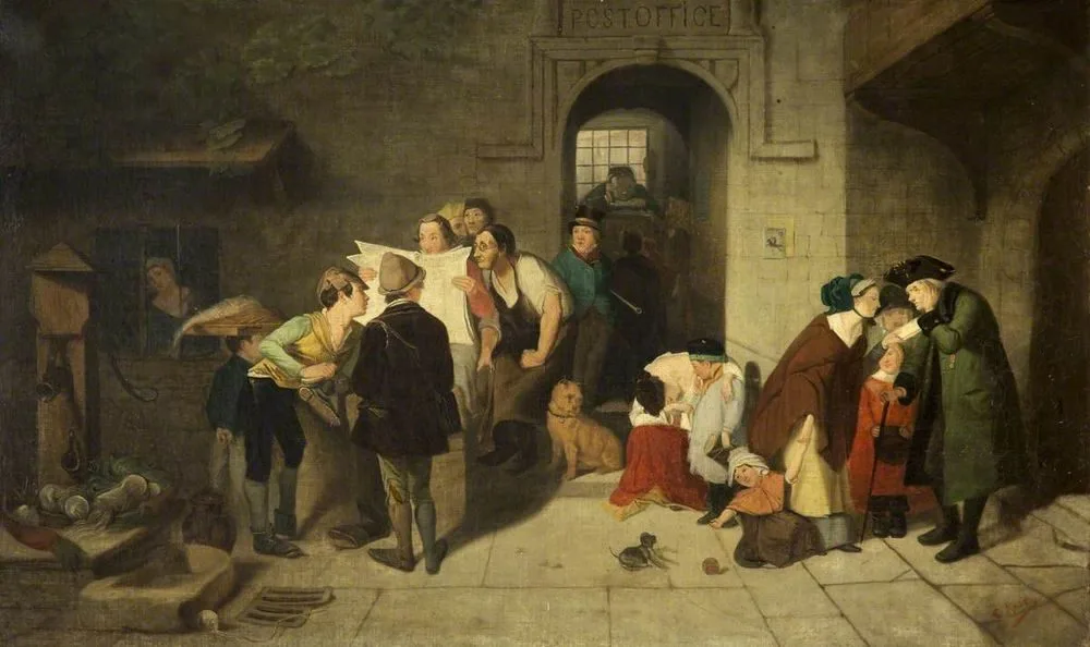 A Scene outside a Post Office, Edward Villiers Rippingille